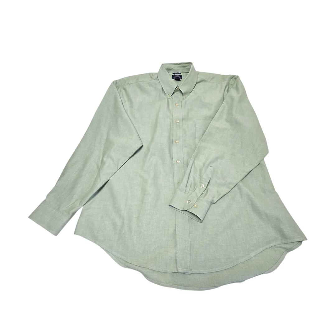 Classic Oxford Men's Dress Shirt Ny G. H. Bass XL Sage